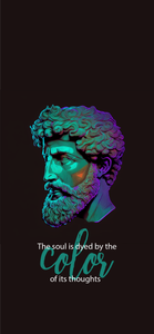 Marcus Aurelius | iPhone Wallpaper | The Soul is Dyed by the Color of its Thoughts