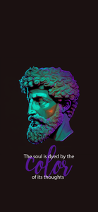 Marcus Aurelius | iPhone Wallpaper | The Soul is Dyed by the Color of its Thoughts